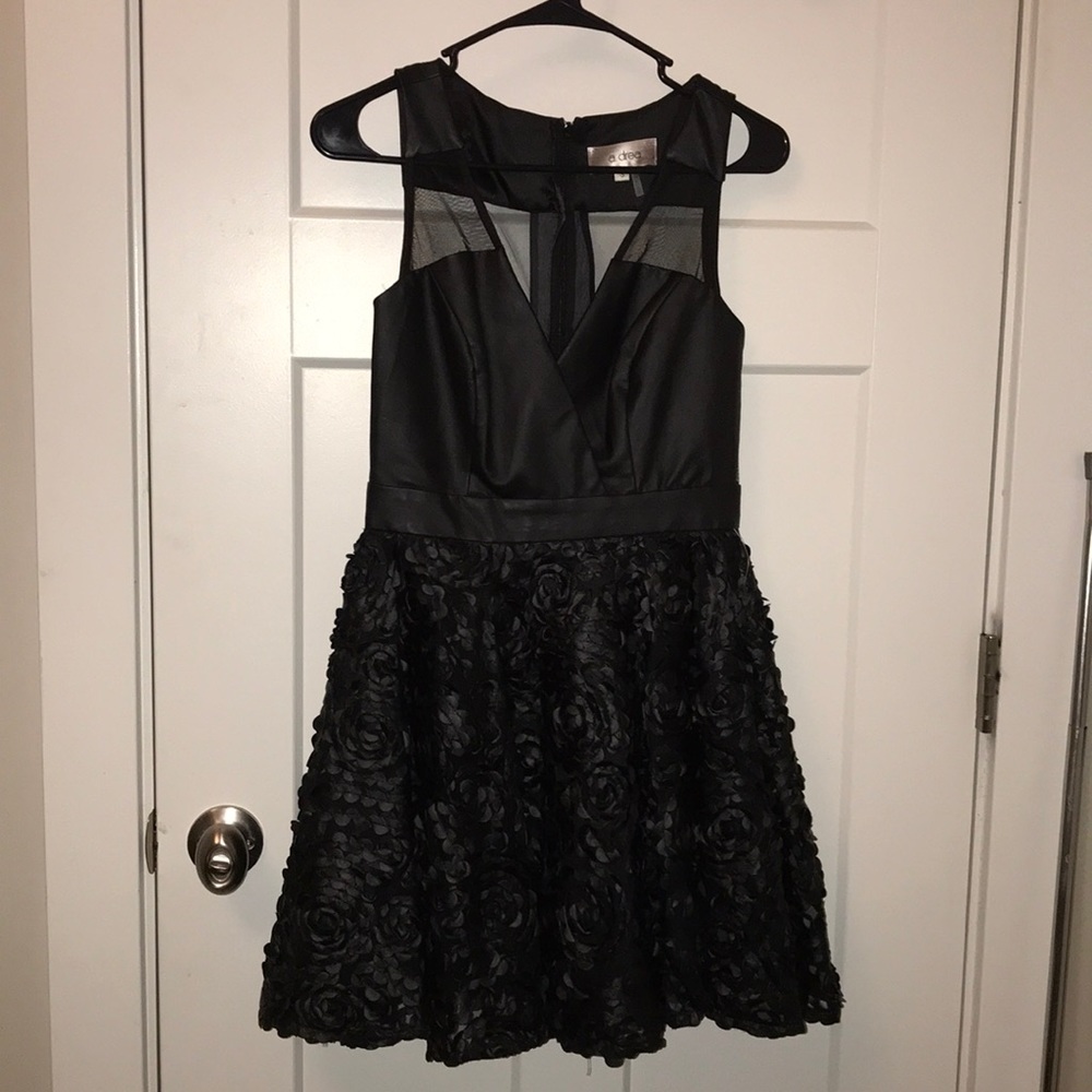 A. Drea synthetic leather dress.